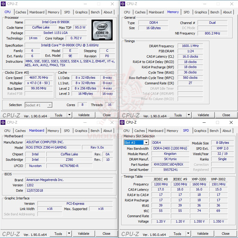 cpuid HyperX FURY DDR4 RGB 3200MHz 16 18 18 1.35V 8GBX4 32GB REVIEW