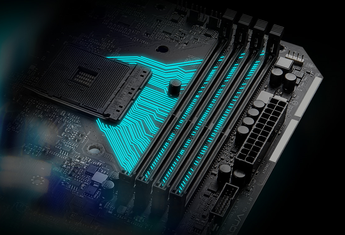 ddr4 5000 x570 aqua ASRock X570 AQUA เมนบอร์ดพร้อมชุดระบายความร้อนด้วยน้ำ เพื่อเกมเมอร์และนักโอเวอร์คล็อกบน AMD Ryzen 3000 series