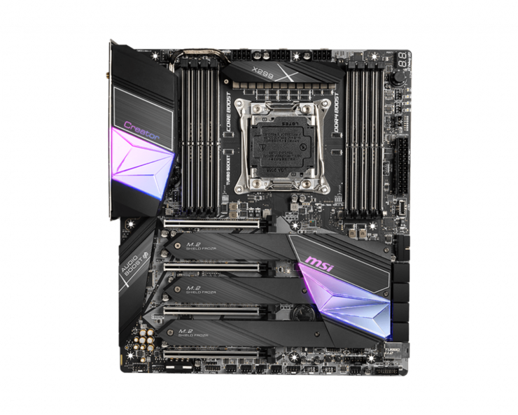 product 4 20190925112941 5d8adf255b701 740x593 MSI เปิดตัวเมนบอร์ด MSI Creator X299 รุ่นใหม่ล่าสุดต้อนรับการมาของซีพียู Intel Core X Series รุ่นใหม่ล่าสุดที่เพิ่งเปิดตัวกันไป