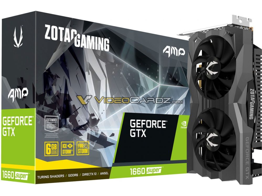 zotac gtx 1660 super amp 1000x750 หลุดภาพ Nvidia GeForce GTX 1660 SUPER ใช้แรมแบบ GDDR6 6GB อย่างไม่เป็นทางการ
