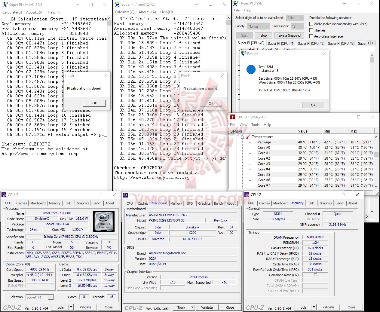 superpi ASUS PRIME X299 Edition 30 Review