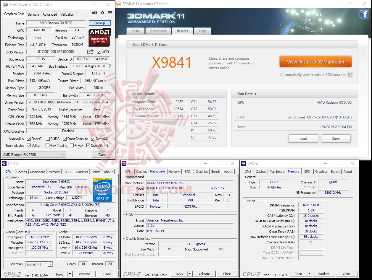 11xoc ASUS Radeon RX 5700 TUF Gaming OC Edition Review