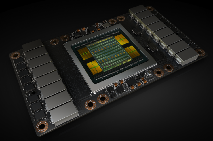 nvidia volta gv100 tesla v100 1 1 740x490 ลือ!! Nvidia อาจจะเปิดตัวการ์ดจอ RTX 3080 ในรหัส Ampere ในเดือนมิถุนายน 2020  