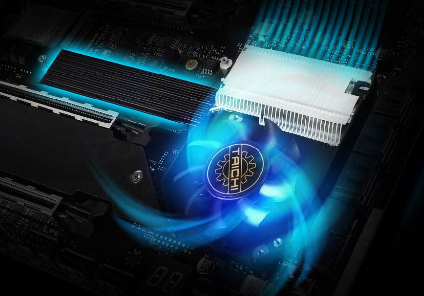 asrock-trx40-taichi-fan asrock trx40 taichi fan ASRock TRX40 Taichi รีดพลังจาก AMD Ryzen Threadripper ให้สุดขั้ว ด้วยการโอเวอร์คล็อกที่วางใจได้