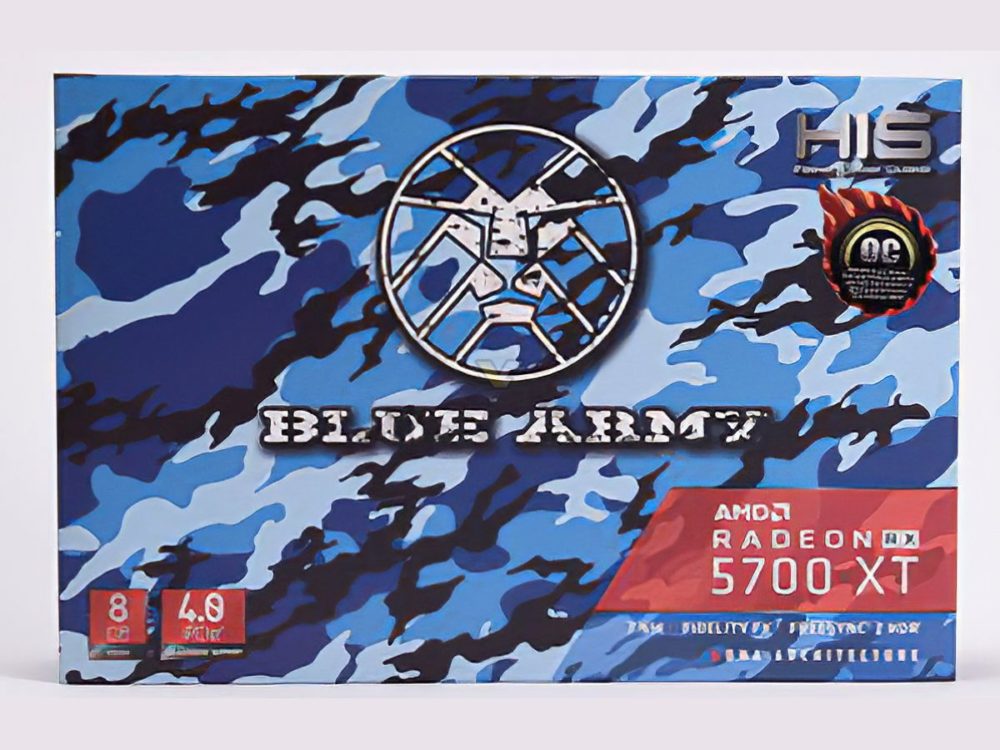 his radeon rx 5700 blue army 1 1000x750 HIS เปิดตัวการ์ดจอลายพรางสุดมุ้งมิ้งสวยงามในรุ่น Radeon RX 5700 XT ARMY 