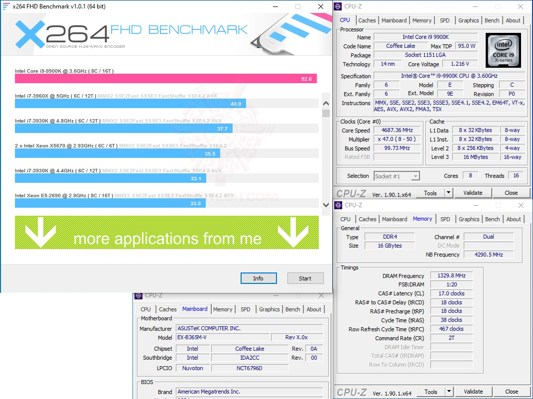 x264 ASUS EX B365M V REVIEW