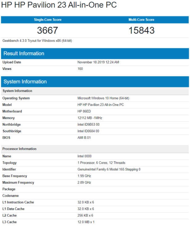 intel core i5 comet lake s 6 core 12 thread desktop cpu 1 615x740 หลุดผลทดสอบ Intel Comet Lake S ขนาดสถาปัตย์ 14nm รุ่นเดสก์ท็อปที่คาดว่าเป็นรุ่น Core i9 10C/20T และ Core i5 6C/12T อย่างไม่เป็นทางการ