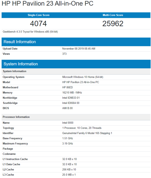 intel core i9 comet lake s 10 core 20 thread desktop cpu 625x740 หลุดผลทดสอบ Intel Comet Lake S ขนาดสถาปัตย์ 14nm รุ่นเดสก์ท็อปที่คาดว่าเป็นรุ่น Core i9 10C/20T และ Core i5 6C/12T อย่างไม่เป็นทางการ
