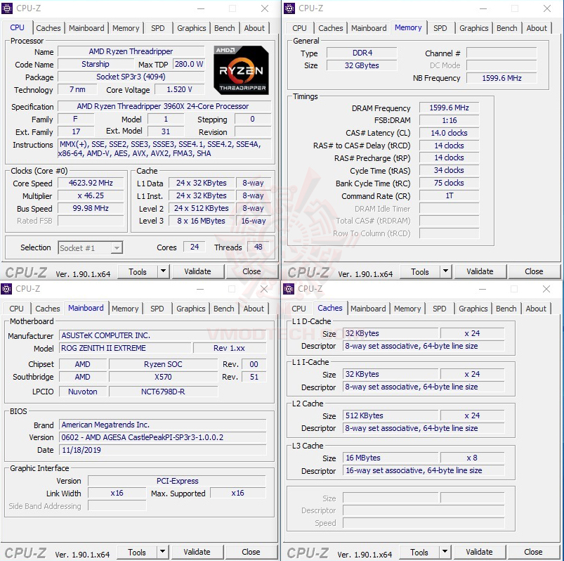 cpuid46 max oc AMD RYZEN THREADRIPPER 3960X PROCESSOR REVIEW