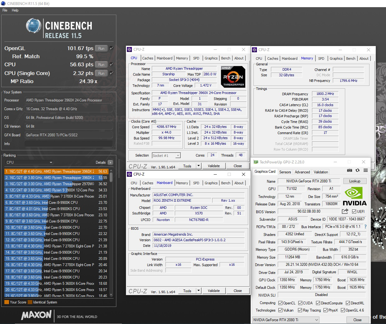 c11 oc ASUS ROG Zenith II Extreme Review