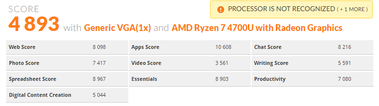 amd ryzen 7 4700u with radeon graphics หลุดผลทดสอบซีพียู AMD Ryzen 7 4700U รุ่นใหม่ล่าสุดที่เป็น Mobile CPU อย่างไม่เป็นทางการ