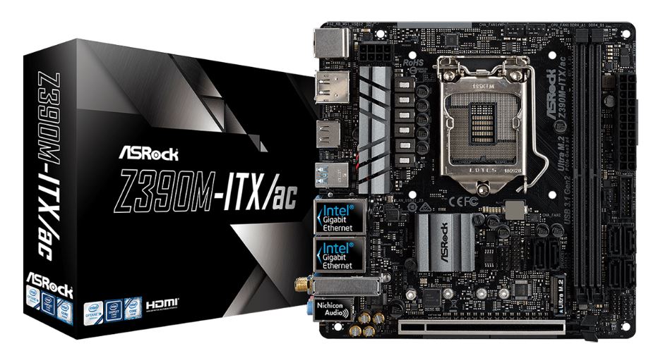 asrock z390m mb ASRock Z390M ITX เมนบอร์ดคอเกมขนาดกระทัดรัด ปรับแต่งสไตล์มืออาชีพ เชื่อมต่อสะดวก