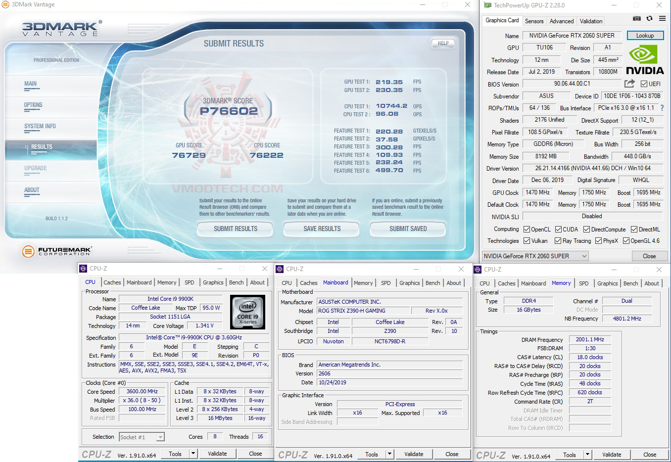 vt ASUS Dual GeForce RTX 2060 SUPER EVO OC edition 8GB GDDR6 Review
