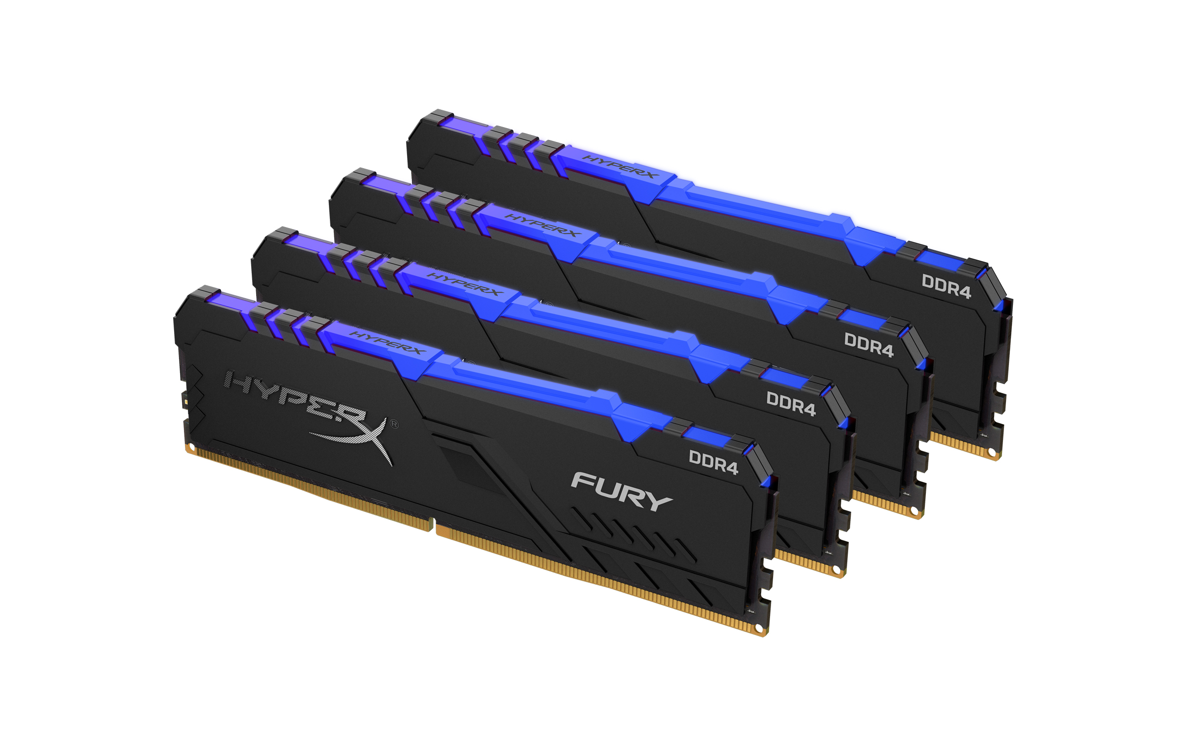 hyperx fury ddr4 rgb kit of 4  front angled hyperx fury ddr4 rgb 5 angled kit of 4 hr 30 07 2019 22 37 HyperX ประเดิมปี 2563 ด้วยไลน์ผลิตภัณฑ์สำหรับพีซีและเครื่องเล่นเกมคอนโซลรุ่นใหม่ที่งาน CES และพร้อมรักษาความเป็นผู้นำในตลาดต่อไป