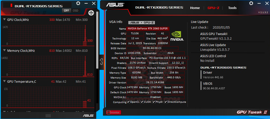 gpu twaek ii 3 ASUS TUF Gaming GeForce GTX 1660 SUPER OC Edition 6GB GDDR6 Review