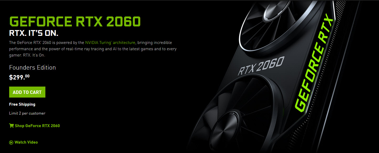 2020 01 17 11 44 471 Nvidia ลดราคาการ์ดจอ GeForce RTX 2060 ลงเหลือ 299ดอลล่าสหรัฐฯเพื่อเตรียมรับการมาของ Radeon 5600XT 