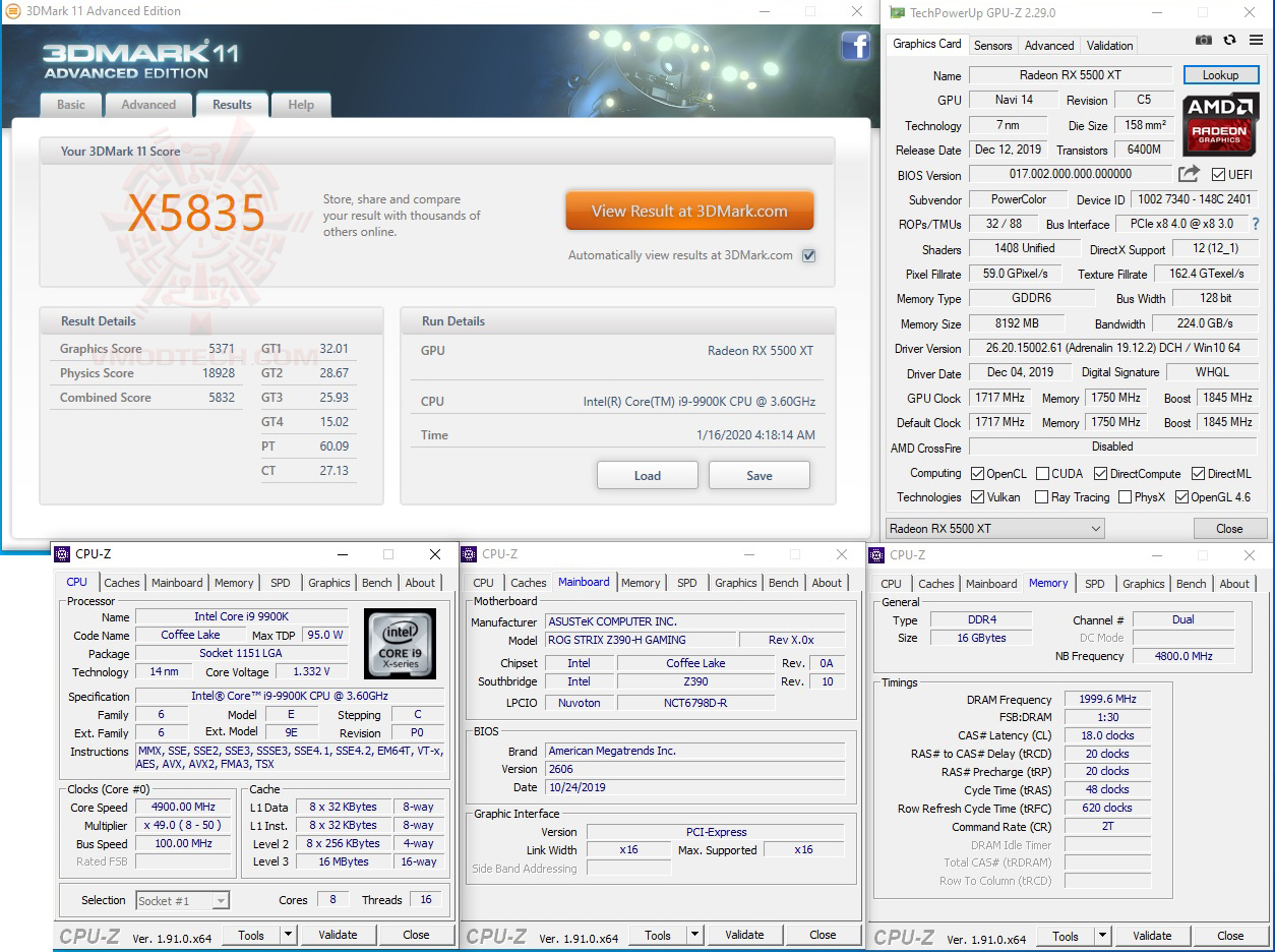 11x PowerColor Red Dragon Radeon RX 5500 XT Review