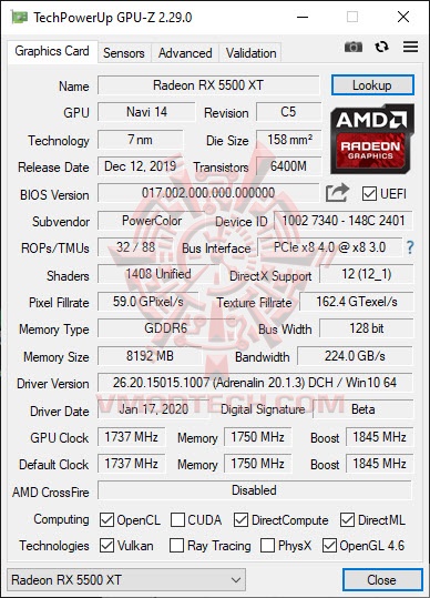 gpude PowerColor Red Dragon Radeon RX 5500 XT EP2 Review