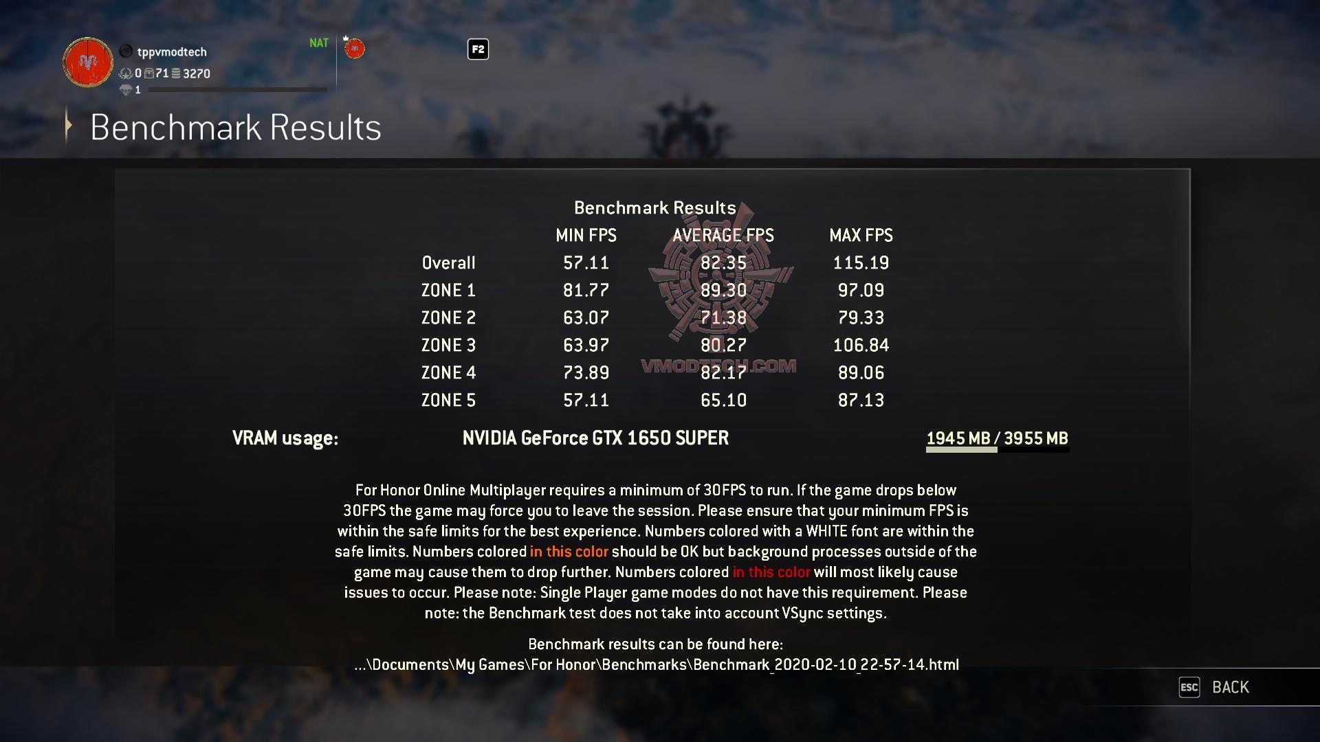 forhonor 2020 02 10 22 57 41 96 MSI GeForce GTX 1650 SUPER GAMING X Review