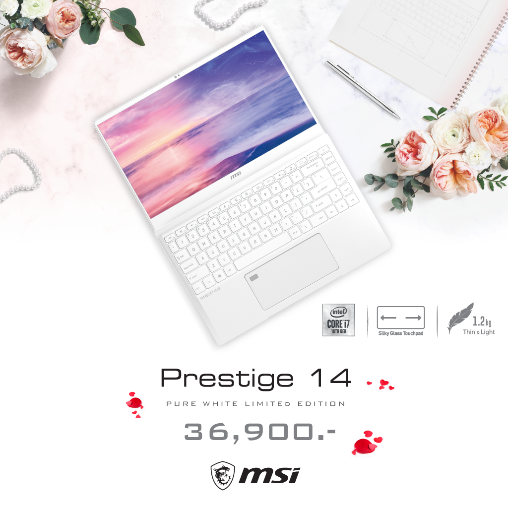 01 01 เติมความหวานด้วยการให้ MSI จัดโปรโมชั่นวาเลนไทน์ ด้วยครีเอเตอร์โน้ตบุ๊กสองแบบสองสไตล์ ในราคาเริ่มต้นเพียง 23,900 บาท!