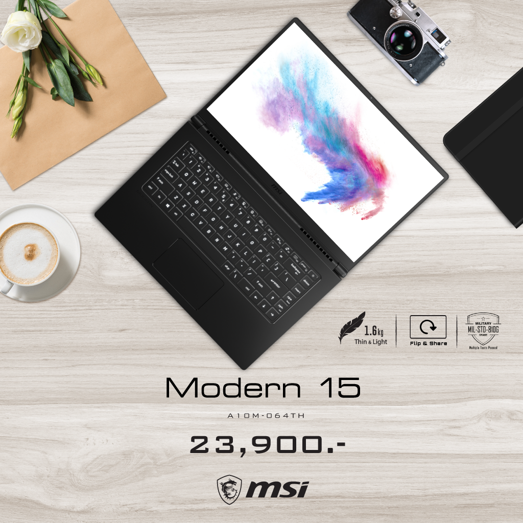 02 02 เติมความหวานด้วยการให้ MSI จัดโปรโมชั่นวาเลนไทน์ ด้วยครีเอเตอร์โน้ตบุ๊กสองแบบสองสไตล์ ในราคาเริ่มต้นเพียง 23,900 บาท!