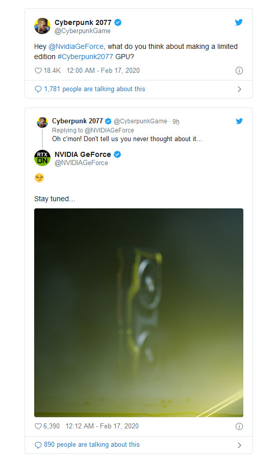 2020 02 17 10 18 32 ลือ!! เผยการ์ดจอ Nvidia ปริศนาเปิดตัวรองรับเกมส์ Cyberpunk 2077 คาดอาจจะเป็นการ์ดจอ RTX Limited Edition , RTX 2080 Ti SUPER , RTX Ampere 
