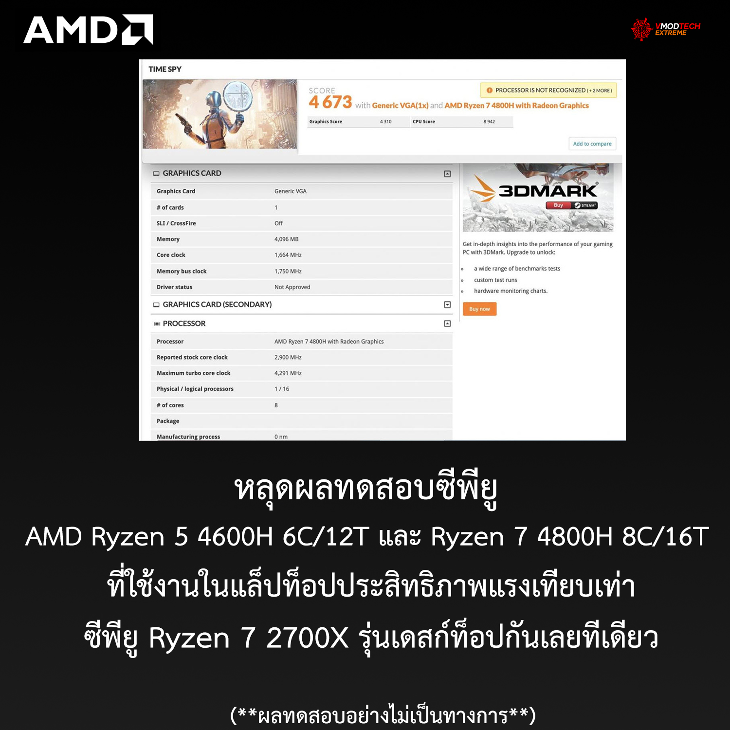 amd-ryzen-5-4600h-ryzen-7-4800h-benchmark amd ryzen 5 4600h ryzen 7 4800h benchmark หลุดผลทดสอบซีพียู AMD Ryzen 5 4600H และ Ryzen 7 4800H ที่ใช้งานในแล็ปท็อปประสิทธิภาพแรงพอๆกับ Ryzen 7 2700X รุ่นเดสก์ท็อปกันเลยทีเดียว
