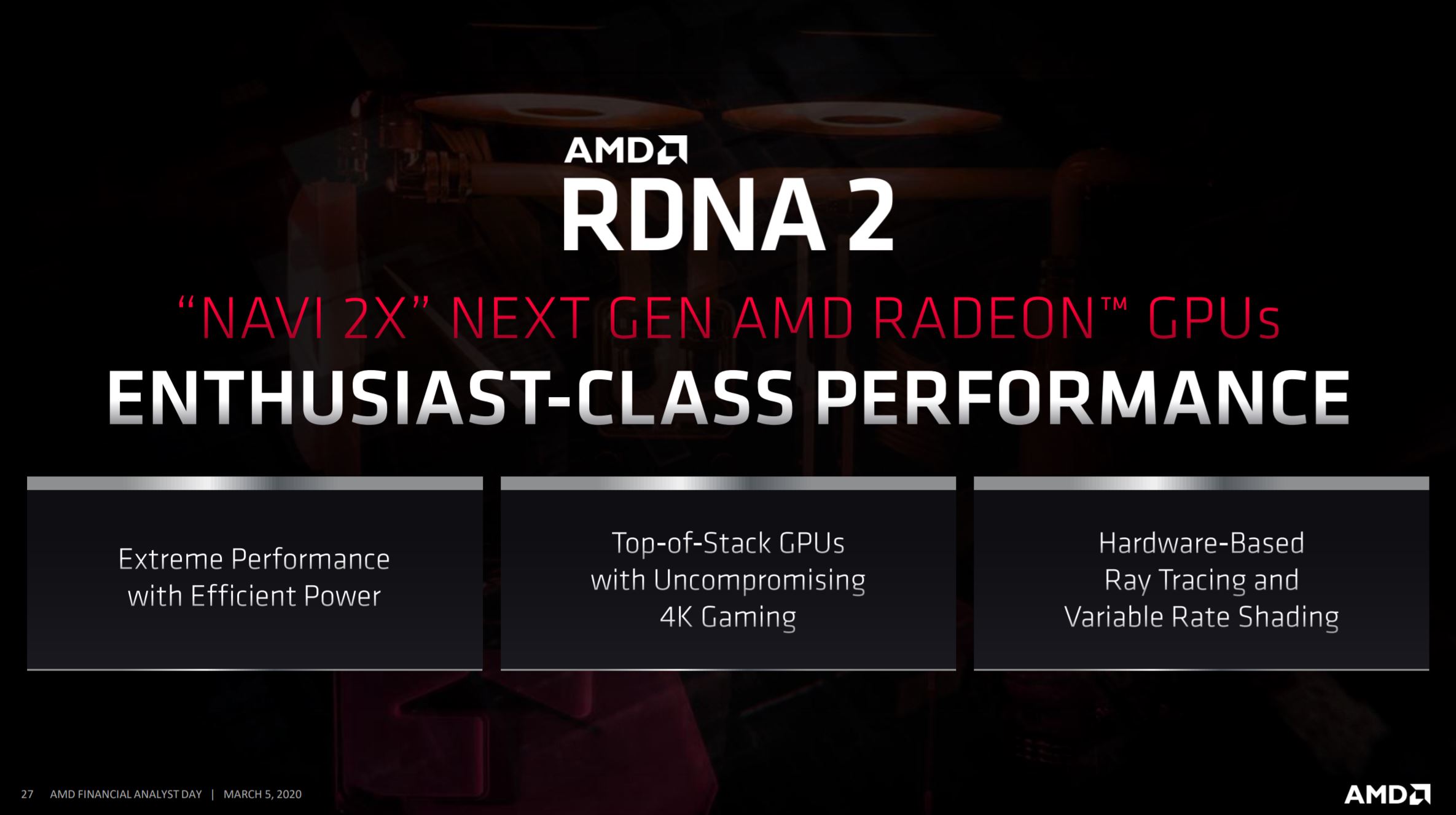 amd radeon rx navi 2x rdna2 specs AMD ยืนยันการ์ดจอรุ่นต่อไปของทาง AMD จะไม่ใช้พัดลมแบบพัดลมโบลเวอร์อีกต่อไป