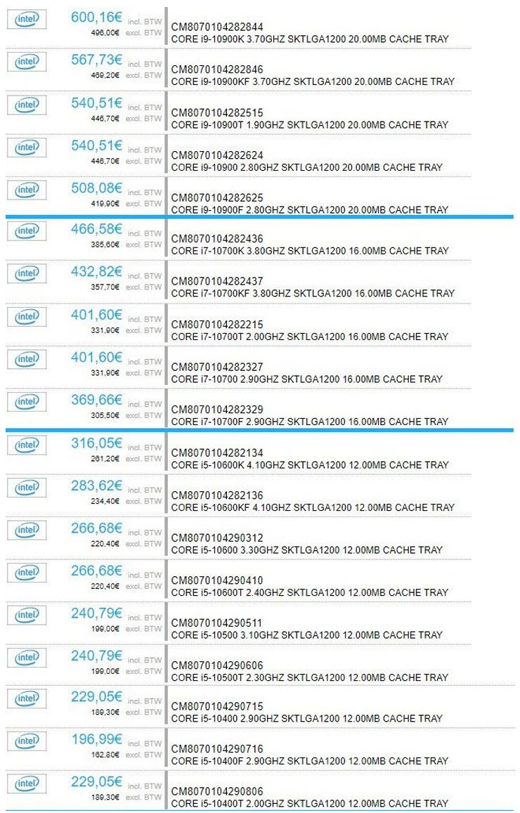 2020-03-11_20-08-10 2020 03 11 20 08 10 หลุดราคาซีพียู Intel Comet Lake S รุ่นใหม่ล่าสุด 10th GEN อย่างไม่เป็นทางการ