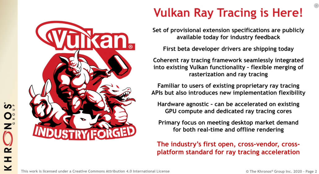 vulkan api ray tracing 1 1030x562 Khronos Group ประกาศ Vulkan API รองรับการทำงาน Ray Tracing แล้ว!!