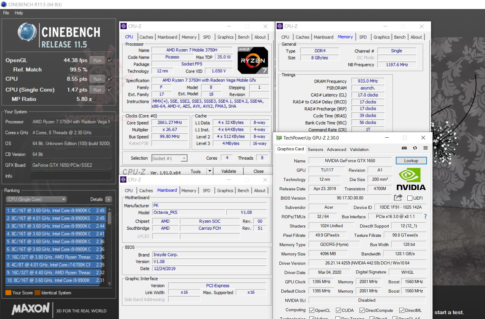 c11 ACER NITRO 5 AN515 43 R0T3 AMD RYZEN 7 3750H VGA GTX 1650 120HZ IPS REVIEW 