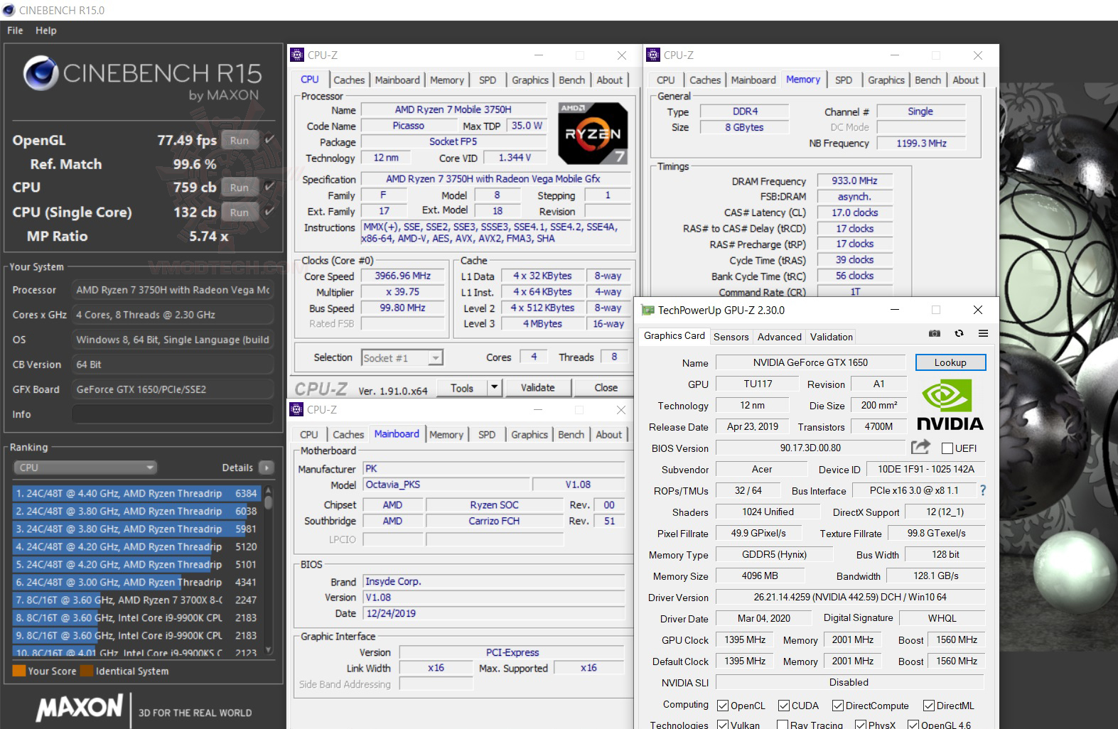 c15 ACER NITRO 5 AN515 43 R0T3 AMD RYZEN 7 3750H VGA GTX 1650 120HZ IPS REVIEW 