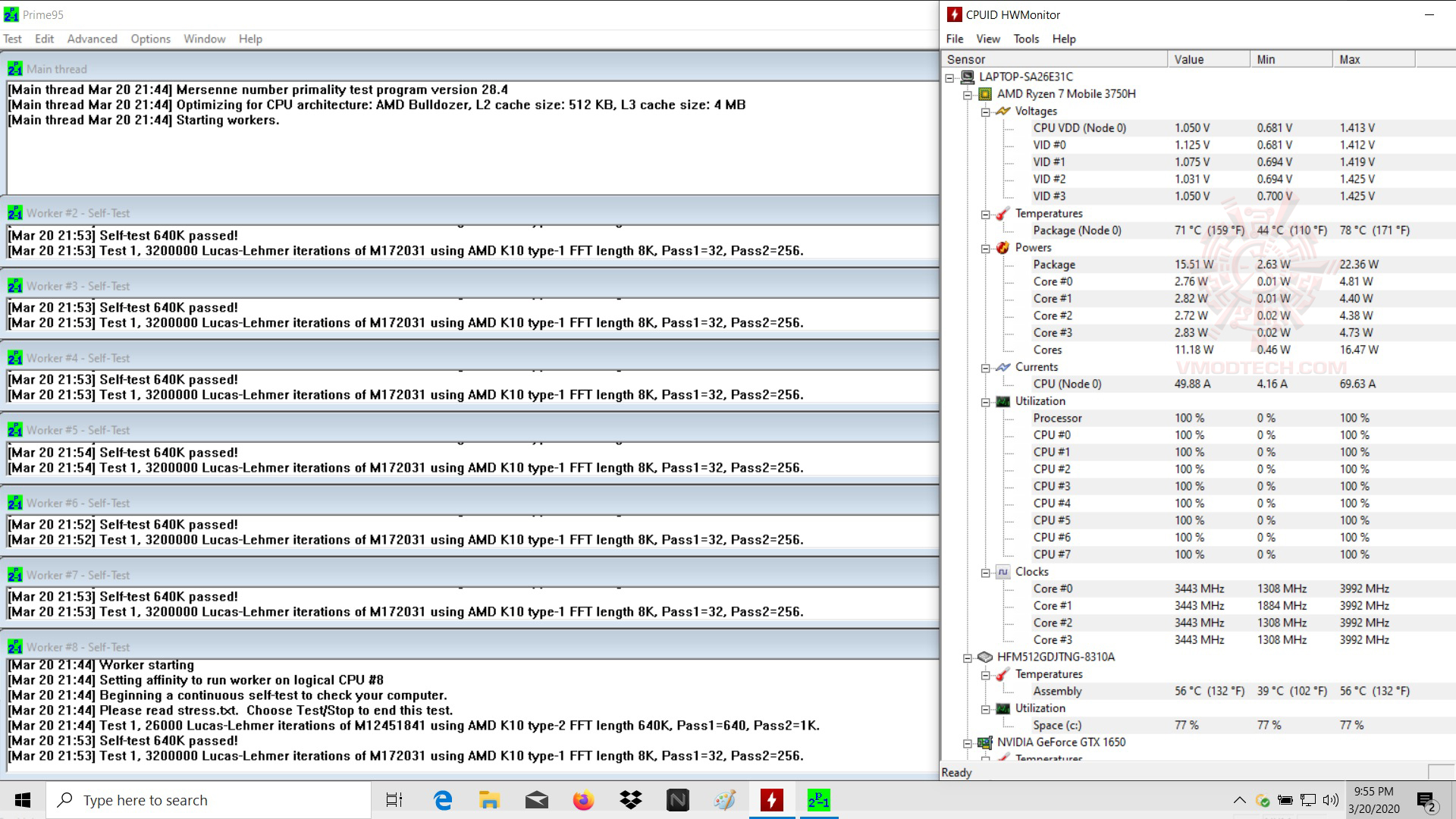 p95 ACER NITRO 5 AN515 43 R0T3 AMD RYZEN 7 3750H VGA GTX 1650 120HZ IPS REVIEW 