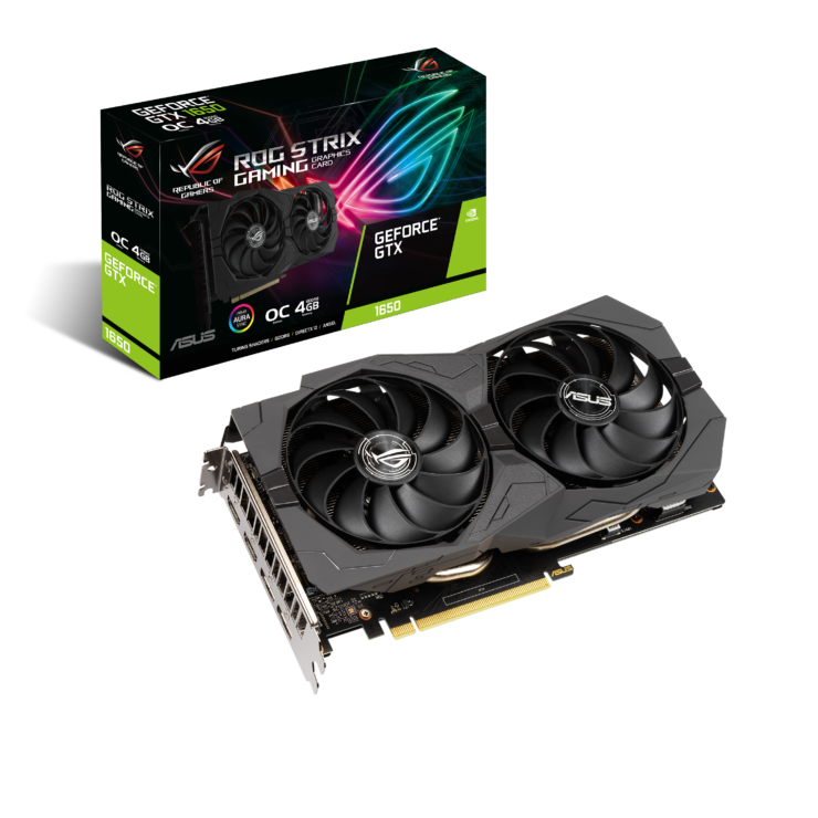 rog strix gtx1650 o4gd6 gaming boxvga 740x740 เอซุสเปิดตัวการ์ดจอ ASUS GeForce GTX 1650 D6 ซีรี่ย์ที่มาพร้อมแรม GDDR6 ในรุ่น ROG Strix และ TUF Gaming รุ่นใหม่ล่าสุด