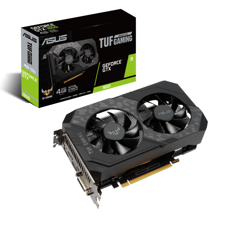 tuf gtx1650 4gd6 gaming boxvga 740x740 เอซุสเปิดตัวการ์ดจอ ASUS GeForce GTX 1650 D6 ซีรี่ย์ที่มาพร้อมแรม GDDR6 ในรุ่น ROG Strix และ TUF Gaming รุ่นใหม่ล่าสุด