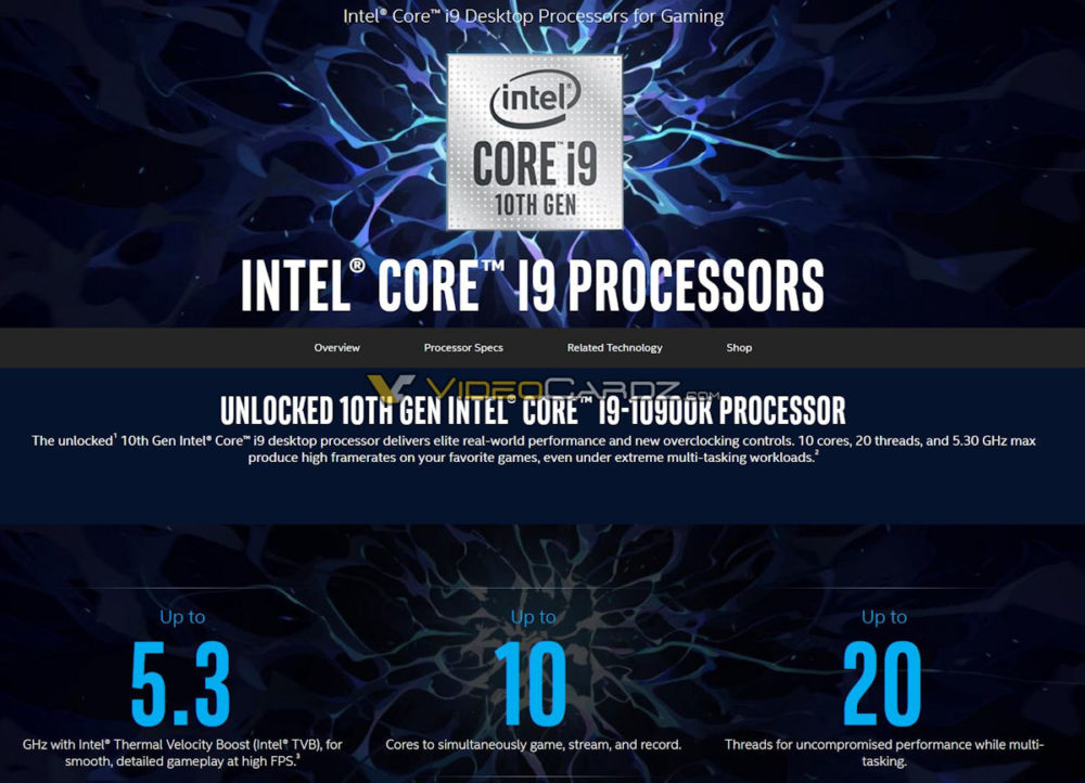 intel-core-i9-10900k-specs-1000x722 intel core i9 10900k specs 1000x722 ลือ!! Intel Core i9 10900K, Core i7 10700K และ Core i5 10600K คาดเปิดตัวก่อน 3รุ่นในวันที่ 30เมษายนที่จะถึงนี้