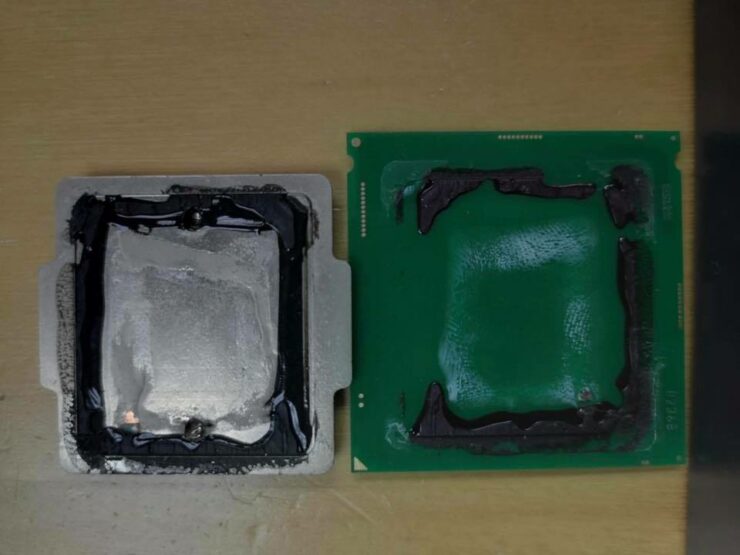 intel core desktop cpu counterfeit scam 3 740x555 ระวัง!! ซีพียูปลอมจากจีนระบาดในตลาดออนไลน์โดยทำการติดสติ๊กเกอร์ปลอมกระดองเปล่าและไม่มี DIE ในตัวซีพียู  