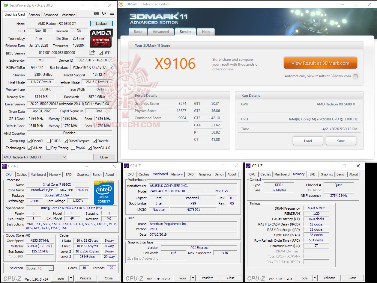 11xoc MSI Radeon RX 5600 XT GAMING X Review