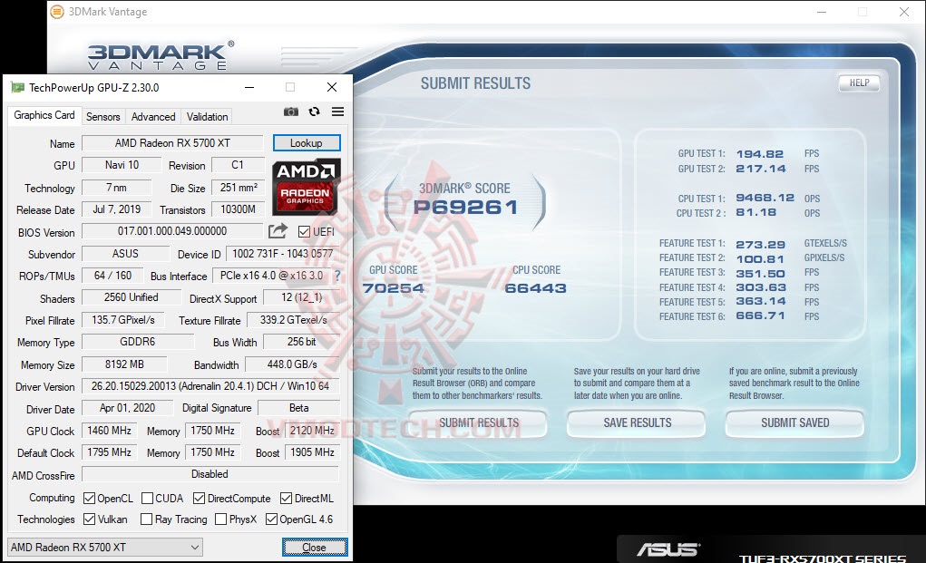 vanoc ASUS TUF 3 Radeon RX 5700 XT EVO Gaming Review