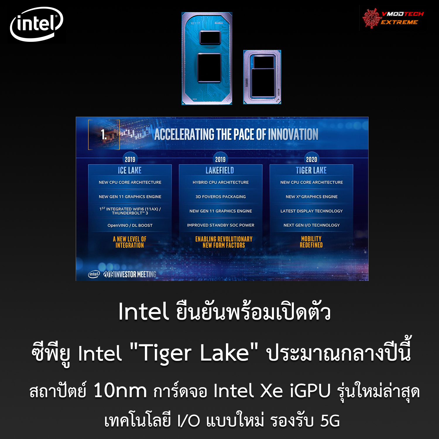 intel tiger lake mid 2020 Intel ยืนยันพร้อมเปิดตัวซีพียู Intel Tiger Lake ประมาณกลางปีนี้ 