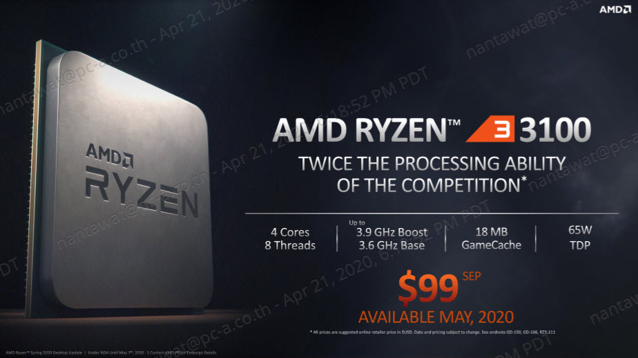 2020 05 07 1 02 01 AMD RYZEN 3 3100 PROCESSOR REVIEW