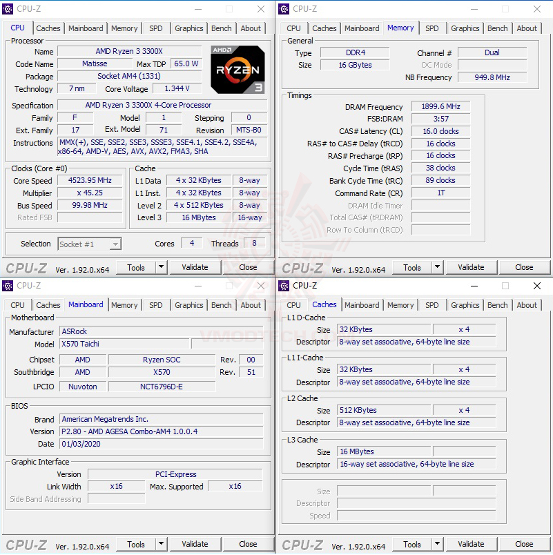 cpuid 45 oc AMD RYZEN 3 3300X PROCESSOR REVIEW