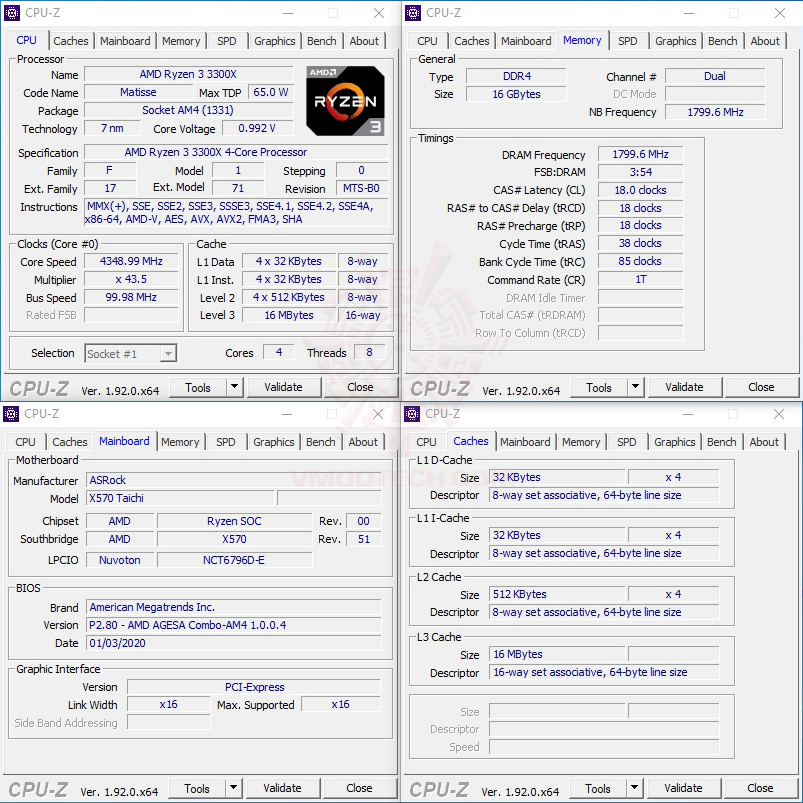 cpuid AMD RYZEN 3 3300X PROCESSOR REVIEW