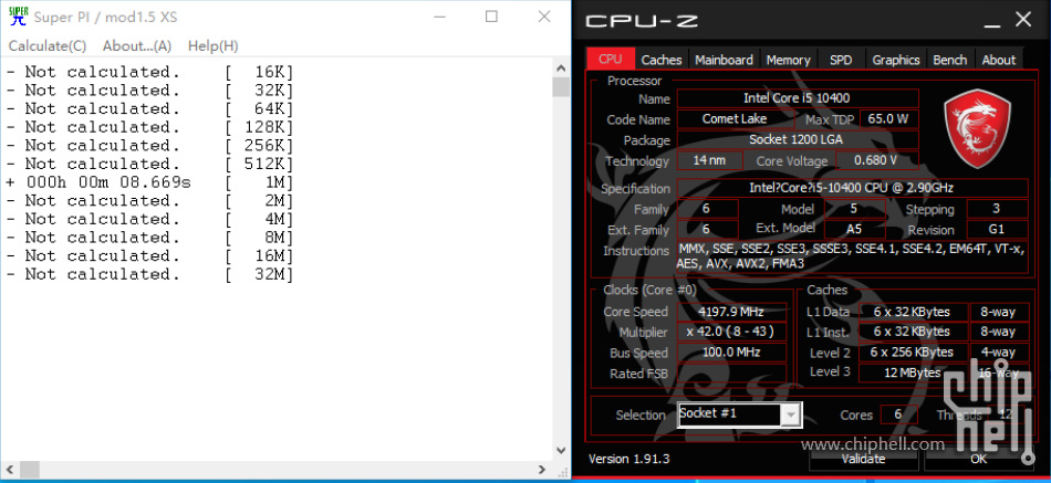 intel-core-i5-10400-superpi intel core i5 10400 superpi หลุดผลทดสอบ Intel Core i5 10400 สถาปัตย์ Comet Lake S รุ่นใหม่ล่าสุดอย่างไม่เป็นทางการ ประสิทธิภาพแรงกว่าเดิม 41 45% กันเลยทีเดียว