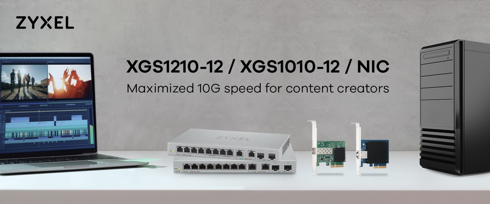 zyxel xgs1210 xgs1010 switch ไซเซลเปิดตัว 10G Switch สำหรับ SOHO และสำนักงานขนาดย่อม พร้อมรองรับอุปกรณ์มาตรฐาน Multi G อุปกรณ์สวิตช์ระดับมัลติกิกะบิตแบบบริหารจัดการทางเว็บได้และแบบ Plug and play จะช่วยวางรากฐานระบบเครือข่ายทรงพลังเหมาะกับงานที่ใช้แบนด์วิดท์สูง 
