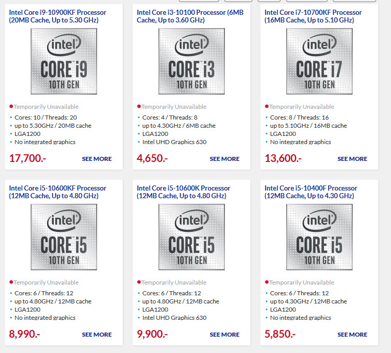 2020 05 14 21 25 19 ราคาไทยมาอีกแล้ว!! ซีพียู Intel 10th Gen ทั้ง 11รุ่นตั้งแต่ Core i9 , Core i7 , Core i5 และ Core i3 ทั้งรหัส K , KF , F และ Non K พร้อมวางจำหน่ายเร็วๆนี้ 