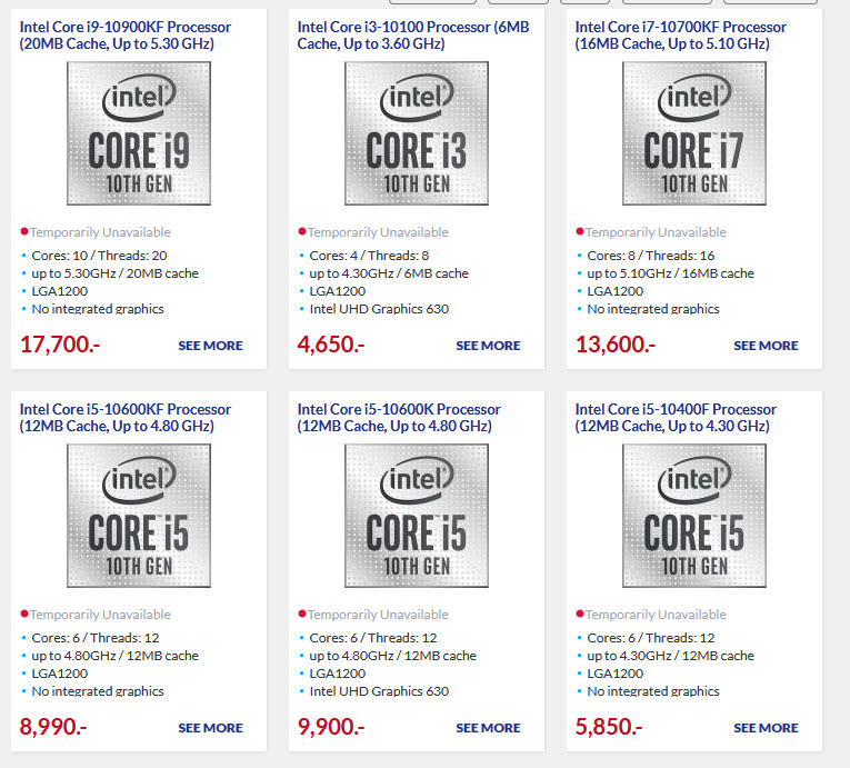 2020-05-14_21-25-19 2020 05 14 21 25 19 ราคาไทยมาอีกแล้ว!! ซีพียู Intel 10th Gen ทั้ง 11รุ่นตั้งแต่ Core i9 , Core i7 , Core i5 และ Core i3 ทั้งรหัส K , KF , F และ Non K พร้อมวางจำหน่ายเร็วๆนี้