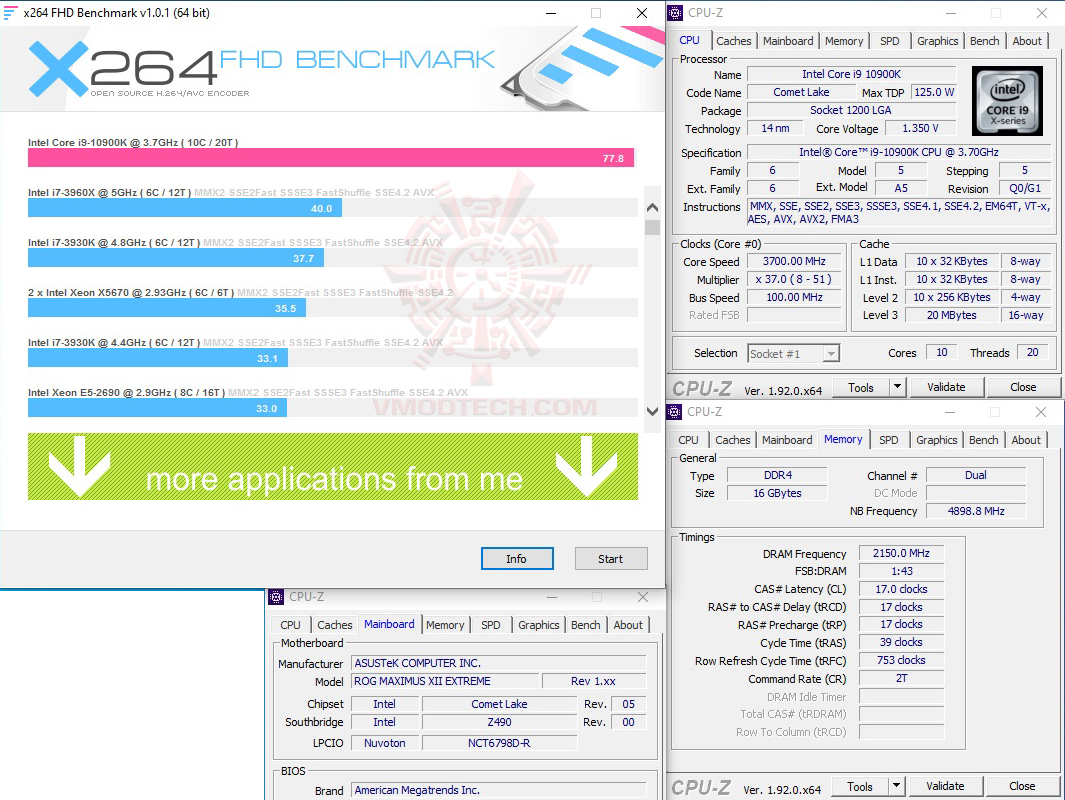 x264 2 ASUS ROG MAXIMUS XII EXTREME REVIEW