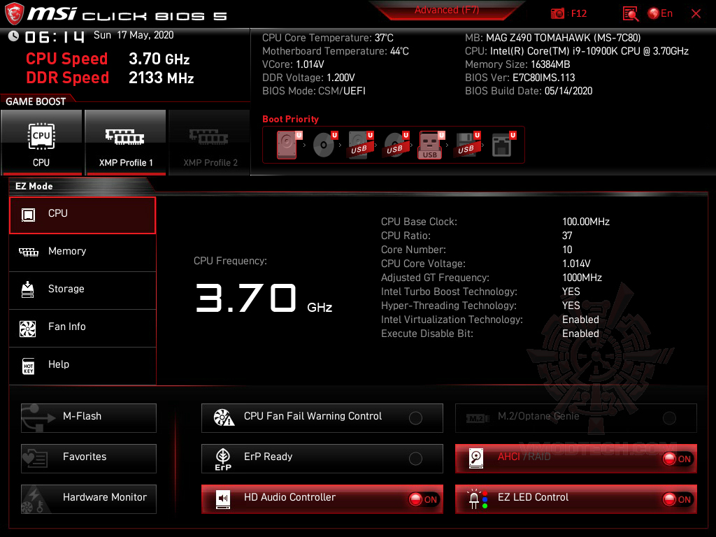 msi snapshot 06 MSI MAG Z490 TOMAHAWK REVIEW