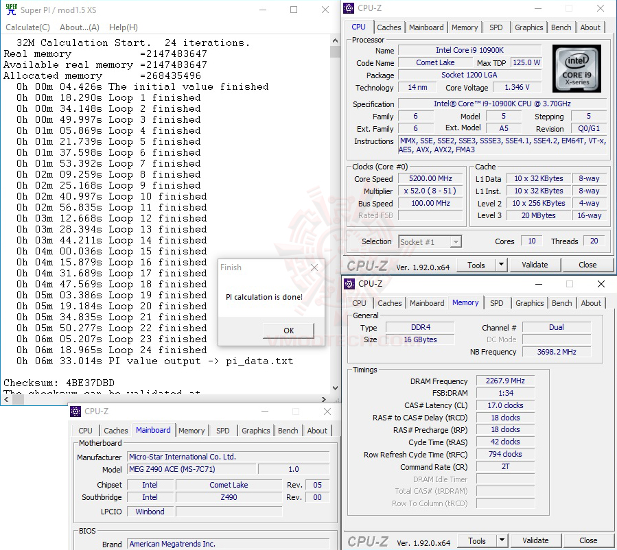 superpi zoc MSI MEG Z490 ACE REVIEW